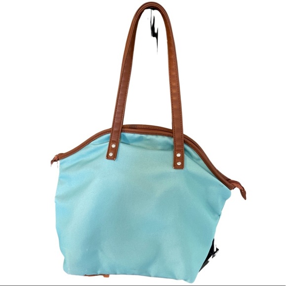 Fit & Fresh turquoise and brown insulated lunch bag - Picture 1 of 4